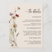Carte d'accompagnement de mariage floral bohème (Devant)