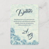 Carte d'accompagnement de mariage florale bleue ro (Devant)