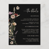 Carte d'accompagnement de mariage florale bohème (Devant)