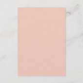 Carte d'accompagnement de mariage florale rose ten (Dos)