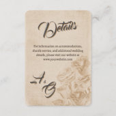 Carte d'accompagnement de mariage florale rustique (Devant)