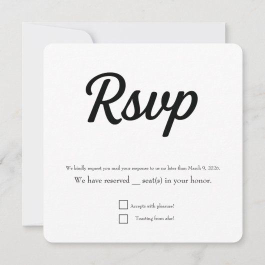 Carte d'accompagnement de mariage "Getting Hitched (Dos)