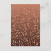 Carte d'accompagnement de mariage indien inspirée  (Dos)