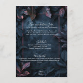 Carte d'accompagnement de mariage Jardin de minuit (Devant)