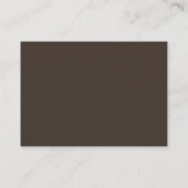Carte d'accompagnement de mariage marron foncé et (Dos)
