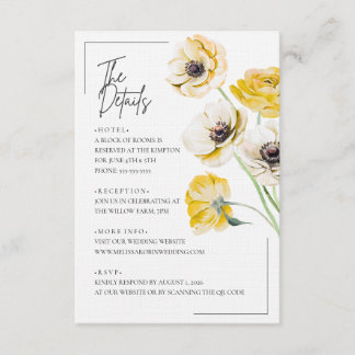Carte d'Accompagnement de Mariage Minimaliste aux