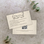 Carte d'accompagnement de mariage minimaliste vint