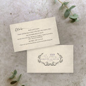 Carte d'accompagnement de mariage minimaliste vint