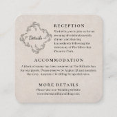 Carte d'accompagnement de mariage minimaliste vint (Devant)