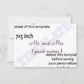 CARTE D'ACCOMPAGNEMENT DE MARIAGE MODÈLE (Devant)