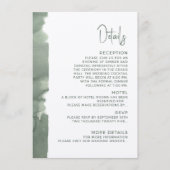 Carte d'accompagnement de mariage moderne Détails. (Devant)