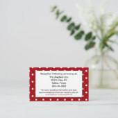 Carte d'accompagnement de mariage Polka Dot et Dac (Debout devant)
