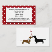Carte d'accompagnement de mariage Polka Dot et Dac (Devant / Derrière)