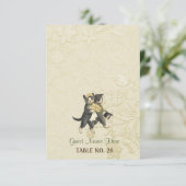 Carte d'accompagnement de mariage Posh Cats Ivory (Debout devant)