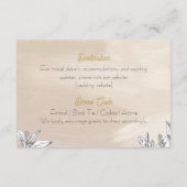 Carte d'accompagnement de mariage rose pastel (Dos)