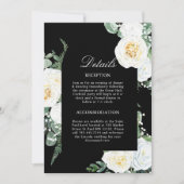 Carte d'accompagnement de mariage Roses blanches É (Devant)