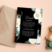 Carte d'accompagnement de mariage Roses blanches É