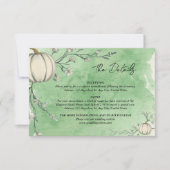 Carte d'accompagnement de mariage Rustic Green Aut (Devant)