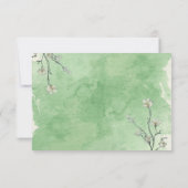 Carte d'accompagnement de mariage Rustic Green Aut (Dos)