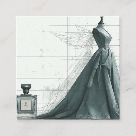 Carte d'accompagnement de mode élégante – Robe & P (Devant)