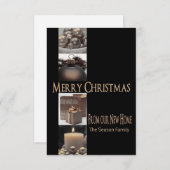 Carte D'accompagnement De New Home collage de Noël (Devant / Derrière)