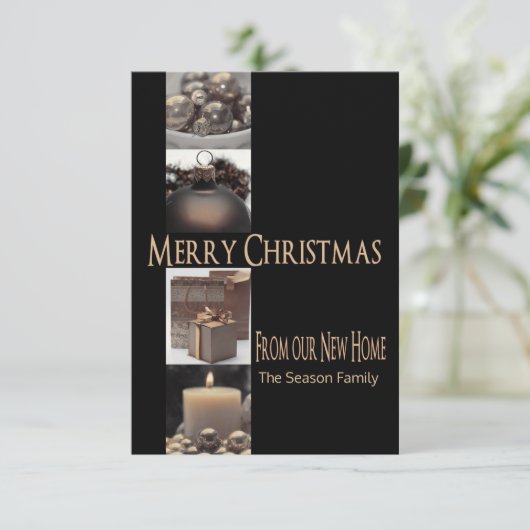 Carte D'accompagnement De New Home collage de Noël (Debout devant)