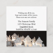 Carte D'accompagnement De New Home Maisons de Noël illuminées (Dos)