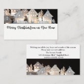 Carte D'accompagnement De New Home Maisons de Noël illuminées (Devant / Derrière)