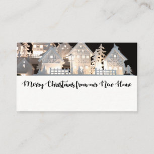 Carte D'accompagnement De New Home Maisons de Noël illuminées