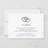 Carte d'accompagnement de réception Knotted Hearts (Devant)