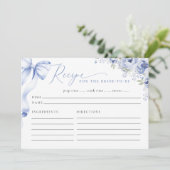 Carte d'accompagnement de recette florale Quelque (Debout devant)