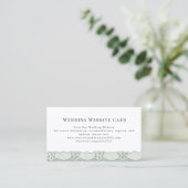 Carte d'accompagnement de site web de mariage à bo (Debout devant)