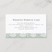 Carte d'accompagnement de site web de mariage à bo (Devant)