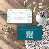Carte d'accompagnement de site web de mariage à fl