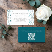 Carte d'accompagnement de site web de mariage à fl