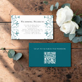 Carte d'accompagnement de site web de mariage à fl