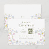 Carte d'accompagnement de site web de mariage aux (Devant / Derrière)