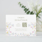 Carte d'accompagnement de site web de mariage aux (Debout devant)