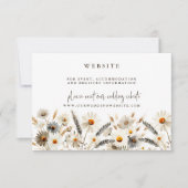 Carte d'accompagnement de site web de mariage de p (Devant)