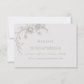 Carte d'accompagnement de site web de mariage sépi (Devant)