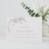 Carte d'accompagnement de site web de mariage sépi (Debout devant)