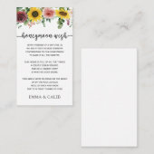 Carte d'accompagnement de voeu de lune de miel Tou (Devant / Derrière)