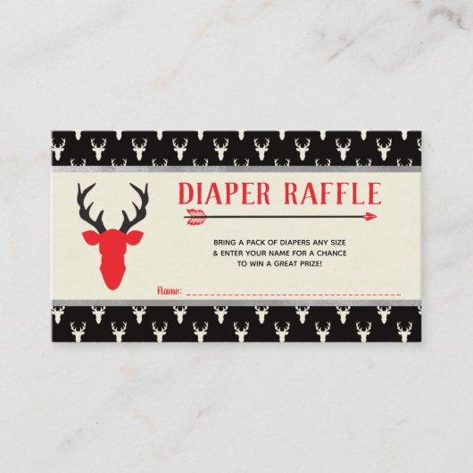 Carte D'accompagnement Déchets, Cerf De Bois, Plaid De Buffalo (Devant)