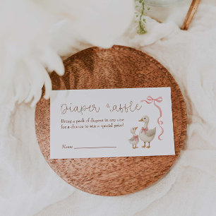 Carte D'accompagnement Déchets de Baby shower d'oie soyeux