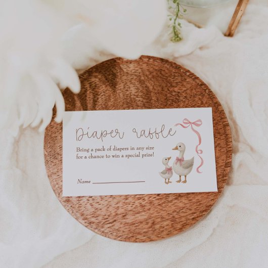 Carte D'accompagnement Déchets de Baby shower d'oie soyeux