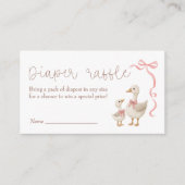 Carte D'accompagnement Déchets de Baby shower d'oie soyeux (Devant)