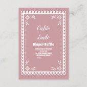 Carte D'accompagnement Déchets Diapper mexicain rose Cielito Lindo (Devant)