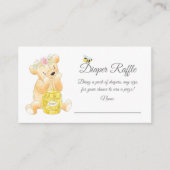 Carte D'accompagnement Déchets Raffle Billetterie Fille Teddy Ours Miel B (Devant)