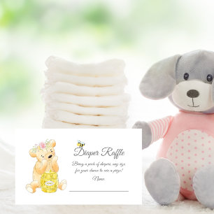 Carte D'accompagnement Déchets Raffle Billetterie Fille Teddy Ours Miel B