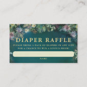 Carte D'accompagnement Déchets Raffle Enchantée Forêt Roses Bois Bébé (Devant)